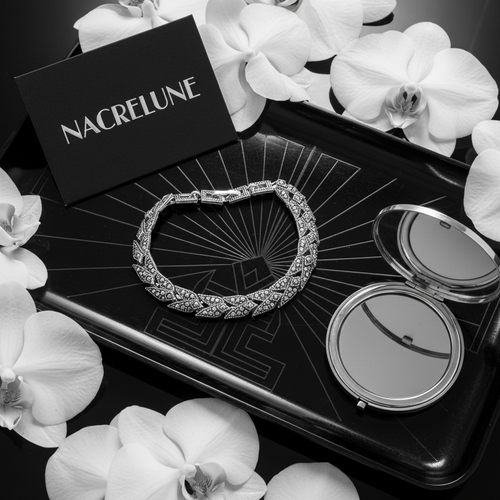 Bracelet Argent 925 et Marcassites - Bijou Rétro Chic nacrelune.com bracelet