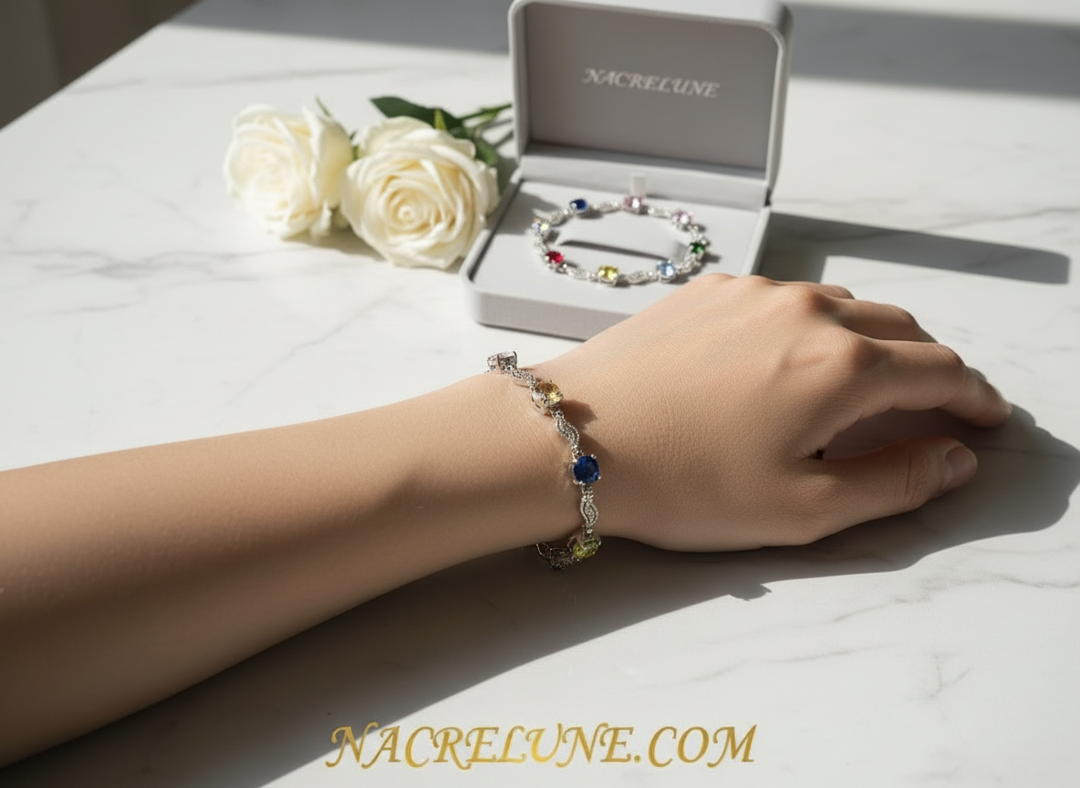 Bracelet en strass colorés nacrelune.com bracelet