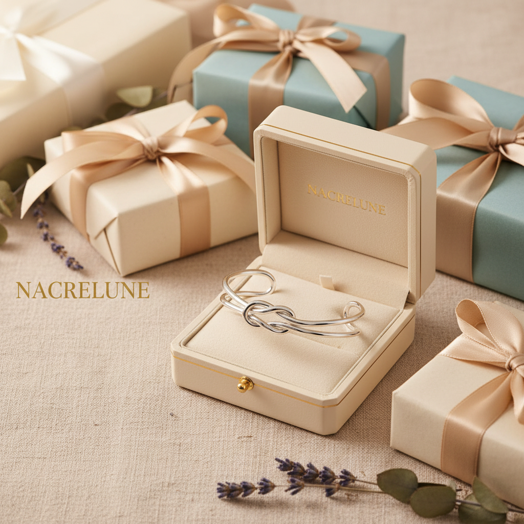 Bracelet Nœud en Argent 925 - Bijou Tendance Élégant et Symbolique nacrelune.com bracelet