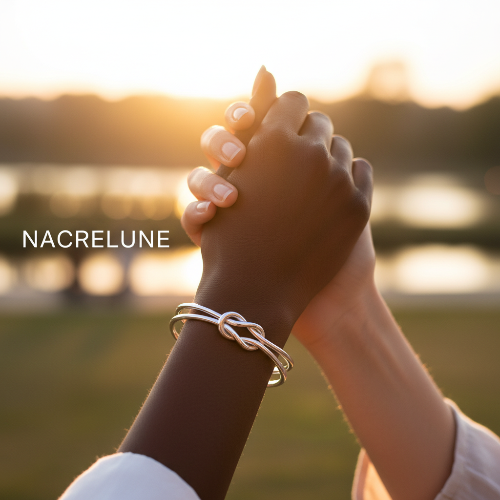 Bracelet Nœud en Argent 925 - Bijou Tendance Élégant et Symbolique nacrelune.com bracelet