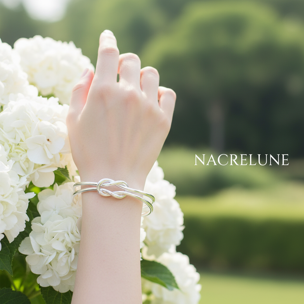 Bracelet Nœud en Argent 925 - Bijou Tendance Élégant et Symbolique nacrelune.com bracelet