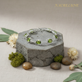 Bracelet en argent avec peridots(olivine) nacrelune.com bracelet