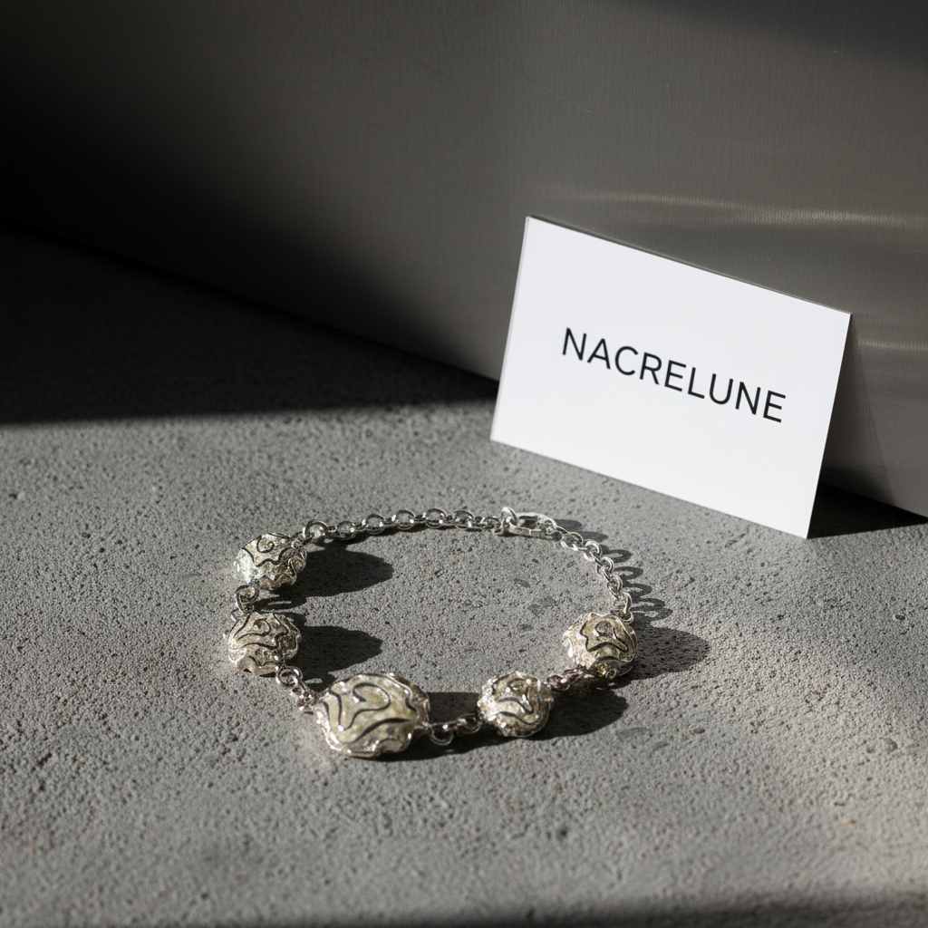 Bracelet en argent véritable en forme de rose nacrelune.com bracelet