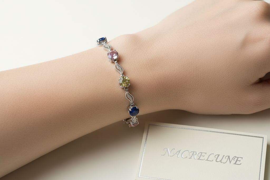 Bracelet en strass colorés nacrelune.com bracelet