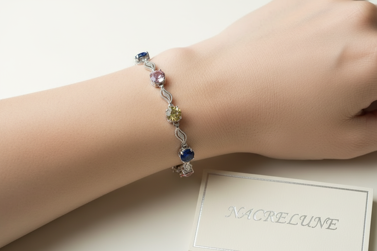 Bracelet en strass colorés nacrelune.com bracelet