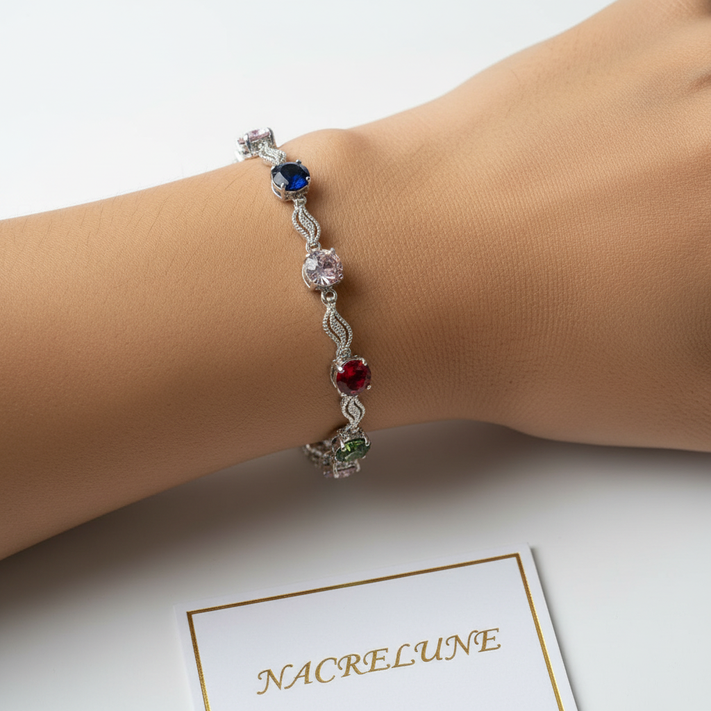 Bracelet en strass colorés nacrelune.com bracelet