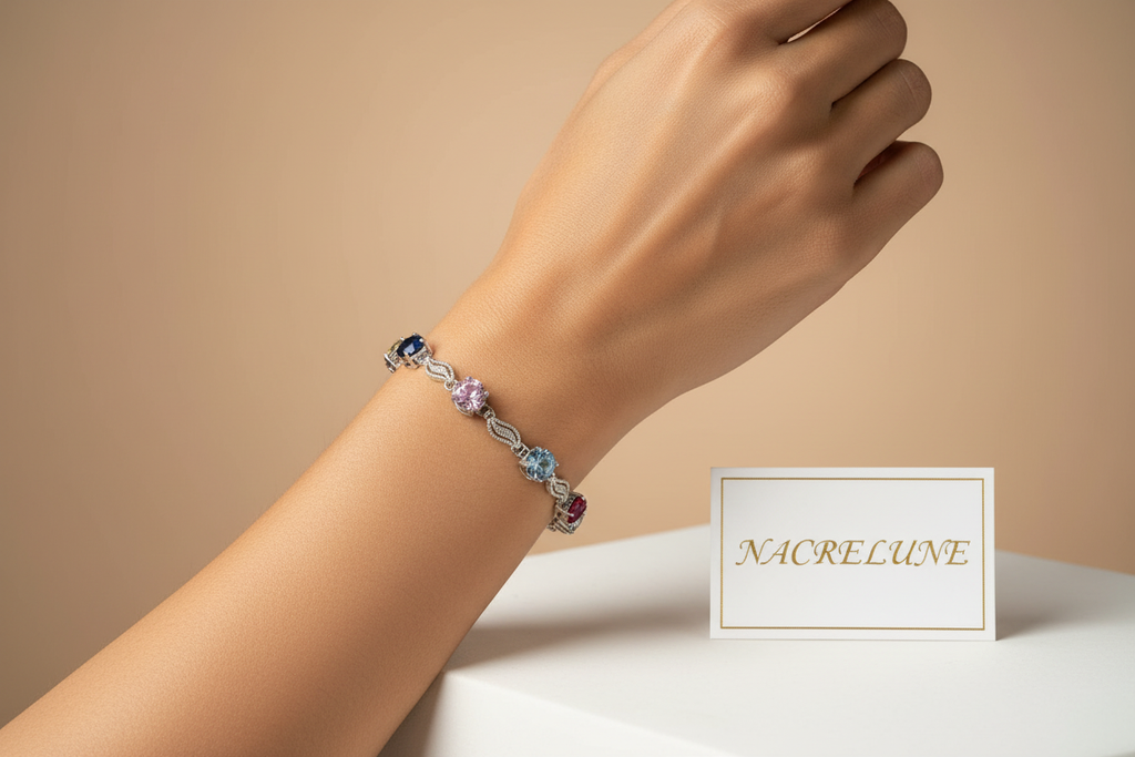 Bracelet en strass colorés nacrelune.com bracelet