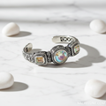 Bracelet en argent et topazes traitées "mystique arc en ciel" nacrelune.com bracelet