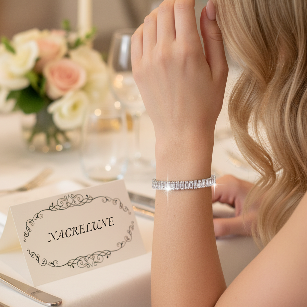 Bracelet zirconia large mariage