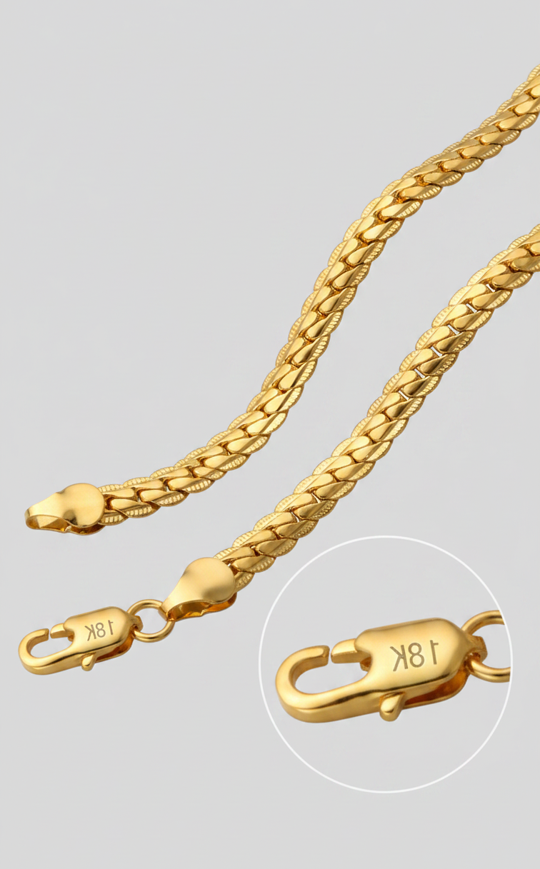 Bracelet Chaîne Plaqué Or 18K | Argent 925 | Nacrelune NACRELUNE bracelet
