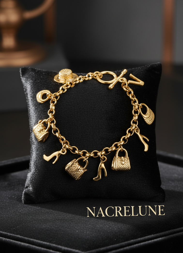 Bracelet Breloques Plaqué Or 18K | Argent 925 | Nacrelune NACRELUNE bracelet