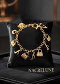 Bracelet Breloques Plaqué Or 18K | Argent 925 | Nacrelune NACRELUNE bracelet