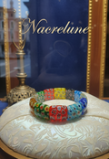 Bracelet Élastique Millefiori | Verre Vénitien Multicolore – Nacrelune nacrelune.com bracelet