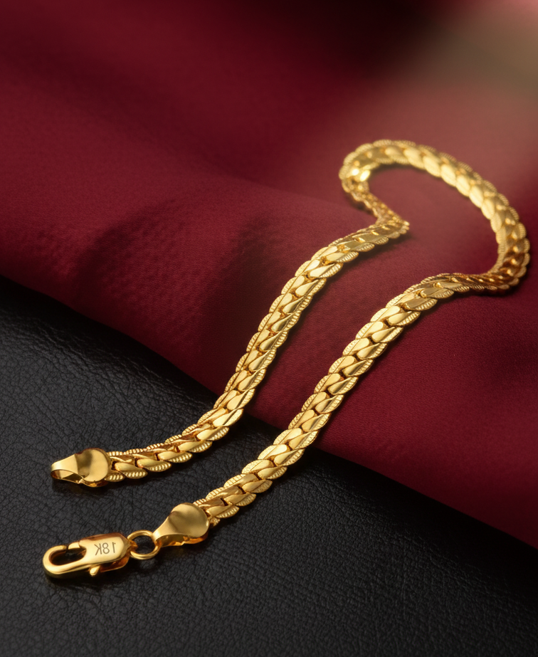 Bracelet Chaîne Plaqué Or 18K | Argent 925 | Nacrelune NACRELUNE bracelet