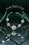 Bracelet Argent 925 en Forme de Rose - Motif Floral Sculpte | NACRELUNE NACRELUNE bracelet