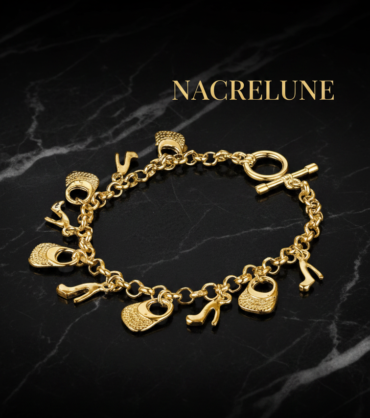 Bracelet Breloques Plaqué Or 18K | Argent 925 | Nacrelune NACRELUNE bracelet