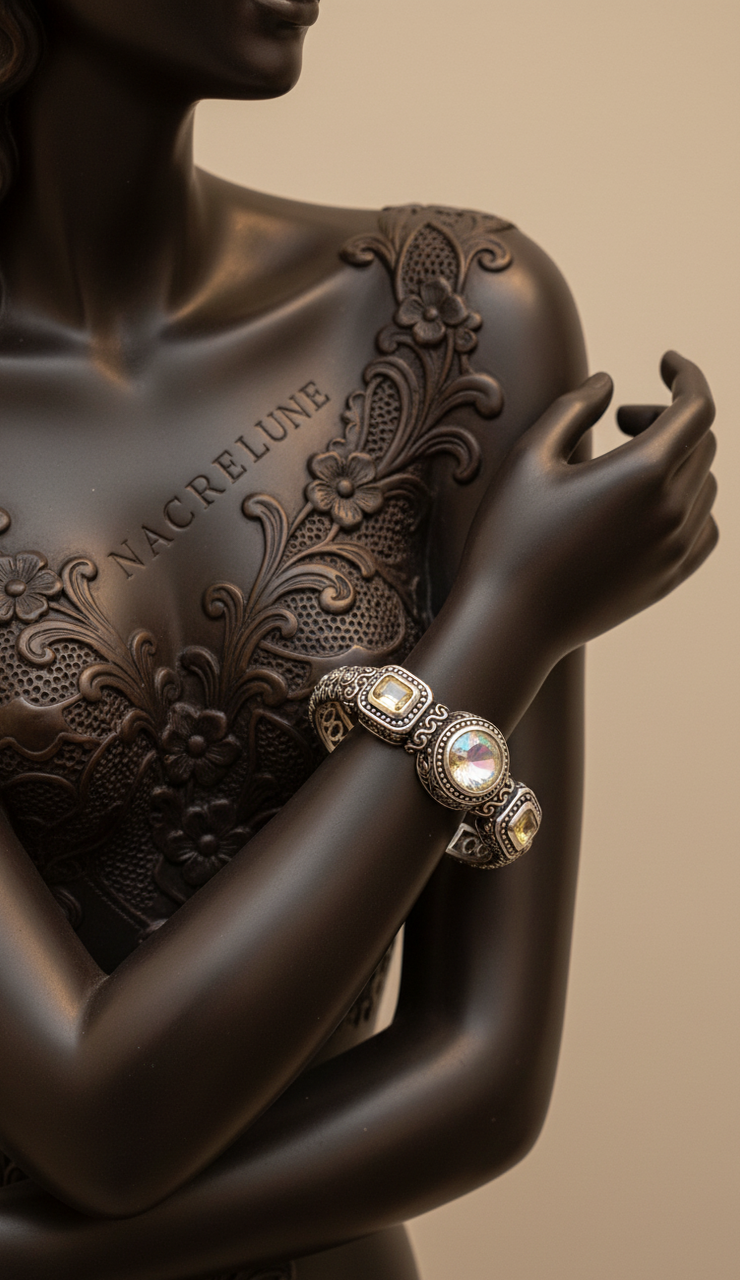 Bracelet Argent 925 & Topazes Mystiques Arc-en-Ciel – Bijou Irisé Transformation | NACRELUNE NACRELUNE bracelet