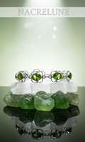 Bracelet Argent & Péridots (Olivine) | Pierre Verte Naturelle – Nacrelune nacrelune.com bracelet