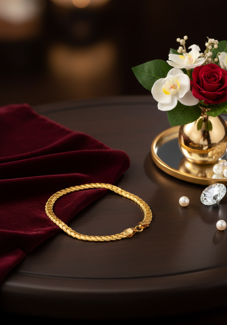 Bracelet Chaîne Plaqué Or 18K | Argent 925 | Nacrelune