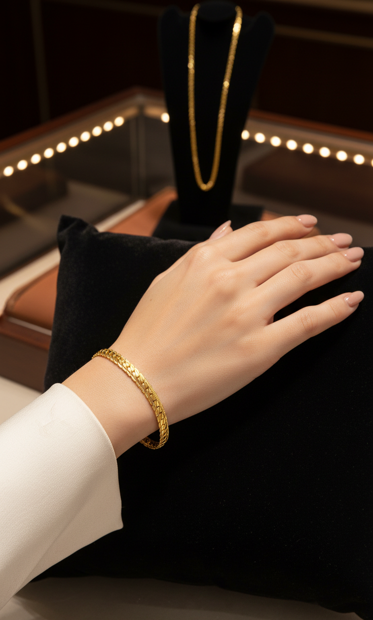Bracelet Chaîne Plaqué Or 18K | Argent 925 | Nacrelune NACRELUNE bracelet