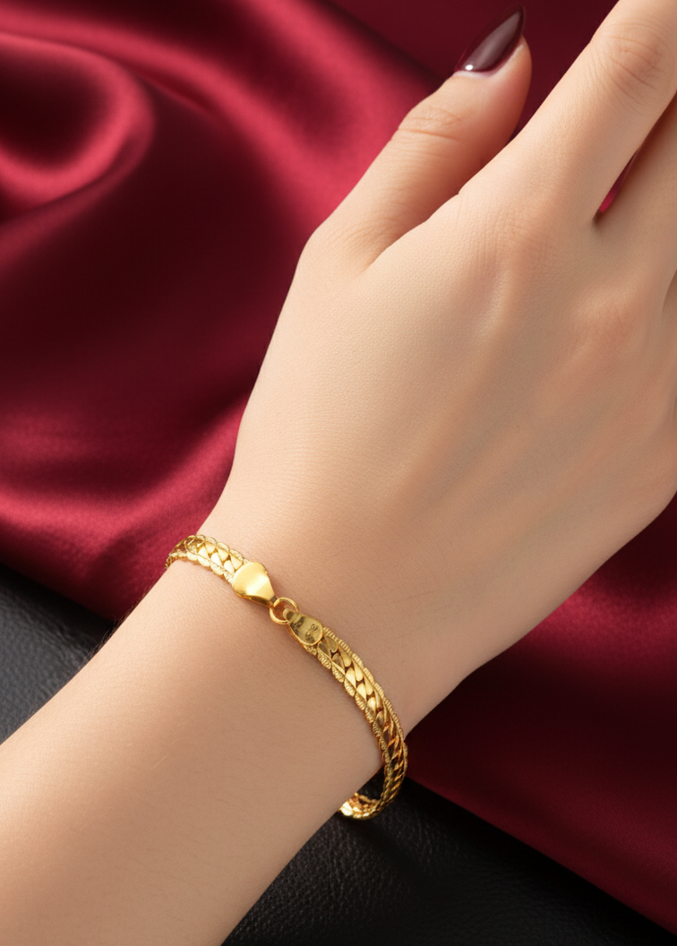 Bracelet Chaîne Plaqué Or 18K | Argent 925 | Nacrelune NACRELUNE bracelet