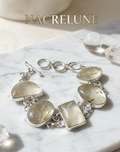 Bracelet en argent avec quartz rutiles dorés nacrelune.com bracelet