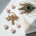 Broche dorée art nouveau nacrelune.com broche