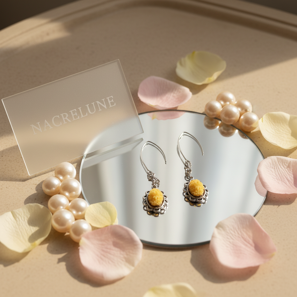 Boucles camée fleurs en resine nacrelune.com boucles d'oreille