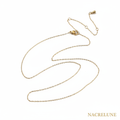 Chaine en acier inoxydable plaqué or 18K longueur 43cm nacrelune.com collier