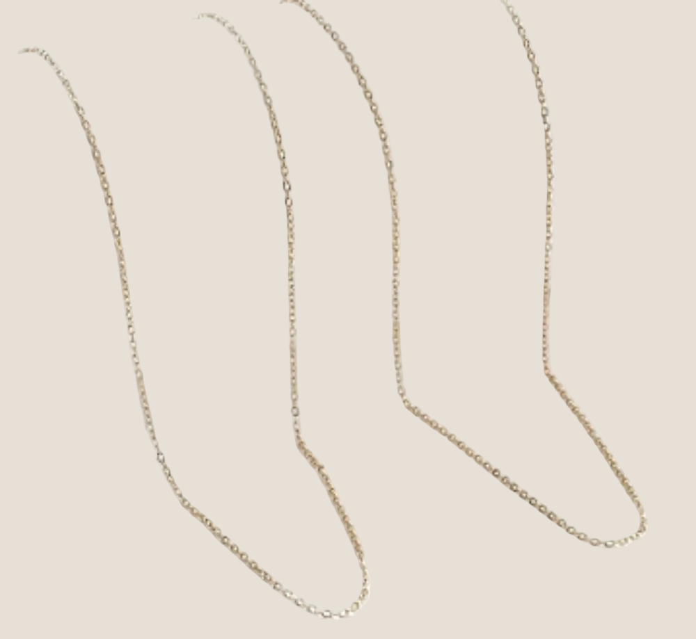 Chaine en acier inoxydable plaqué or 18K longueur 43cm nacrelune.com collier