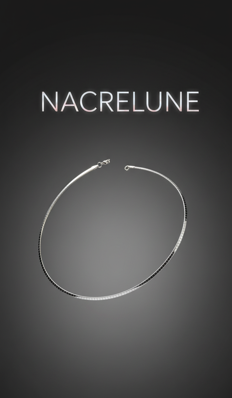 Collier semi-souple en acier inoxydable 304, 45 cm pour pendentif – 3 couleurs-NACRELUNE Argent NACRELUNE collier