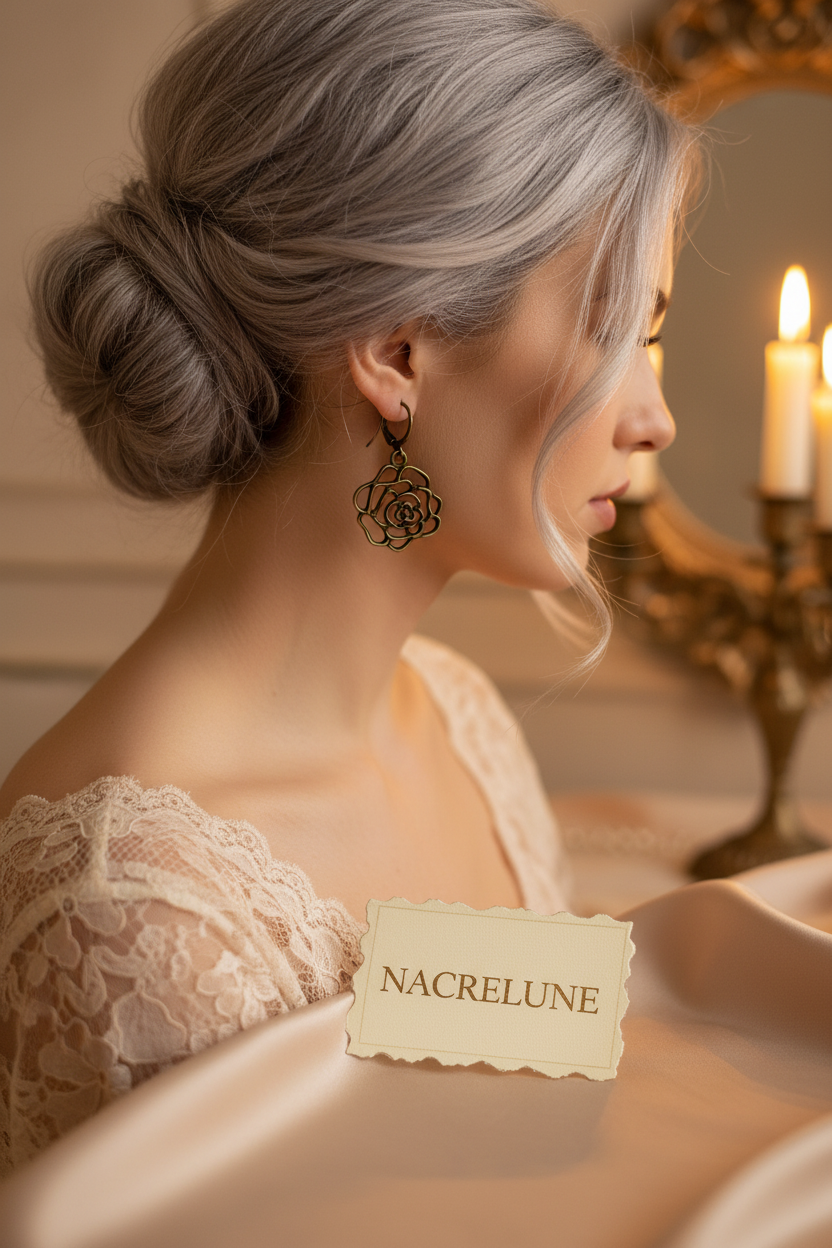 Close-up with champagne silk