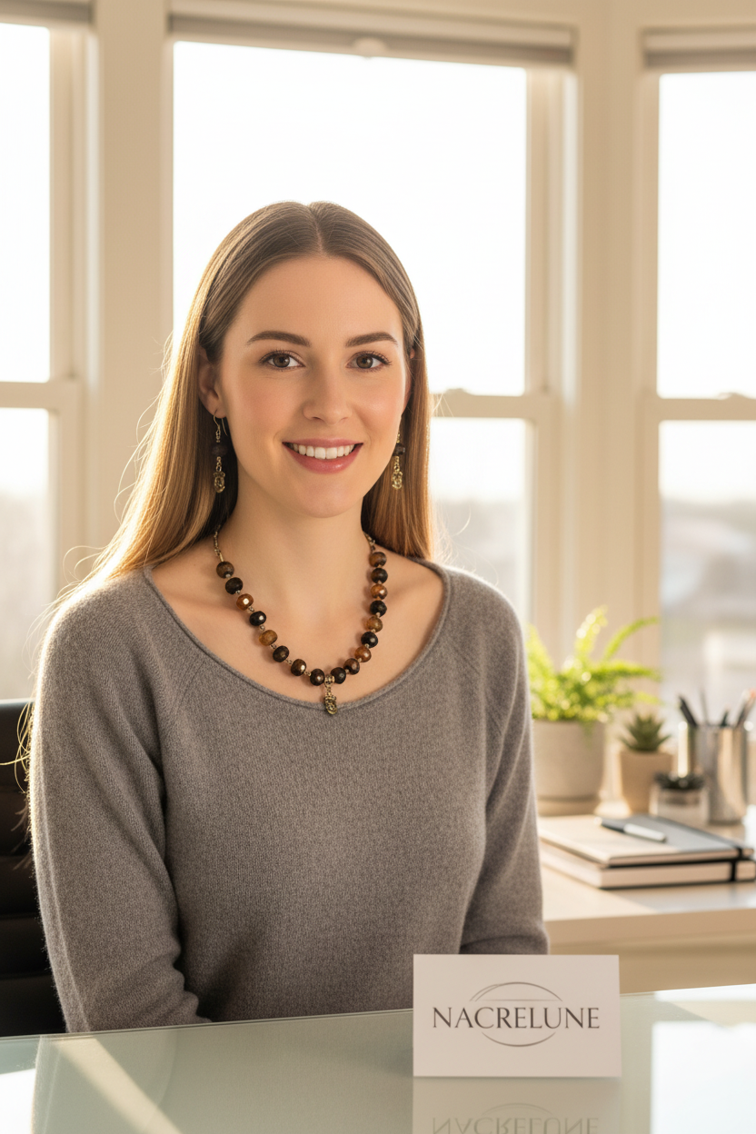 Collier Agate Naturelle nacrelune.com collier