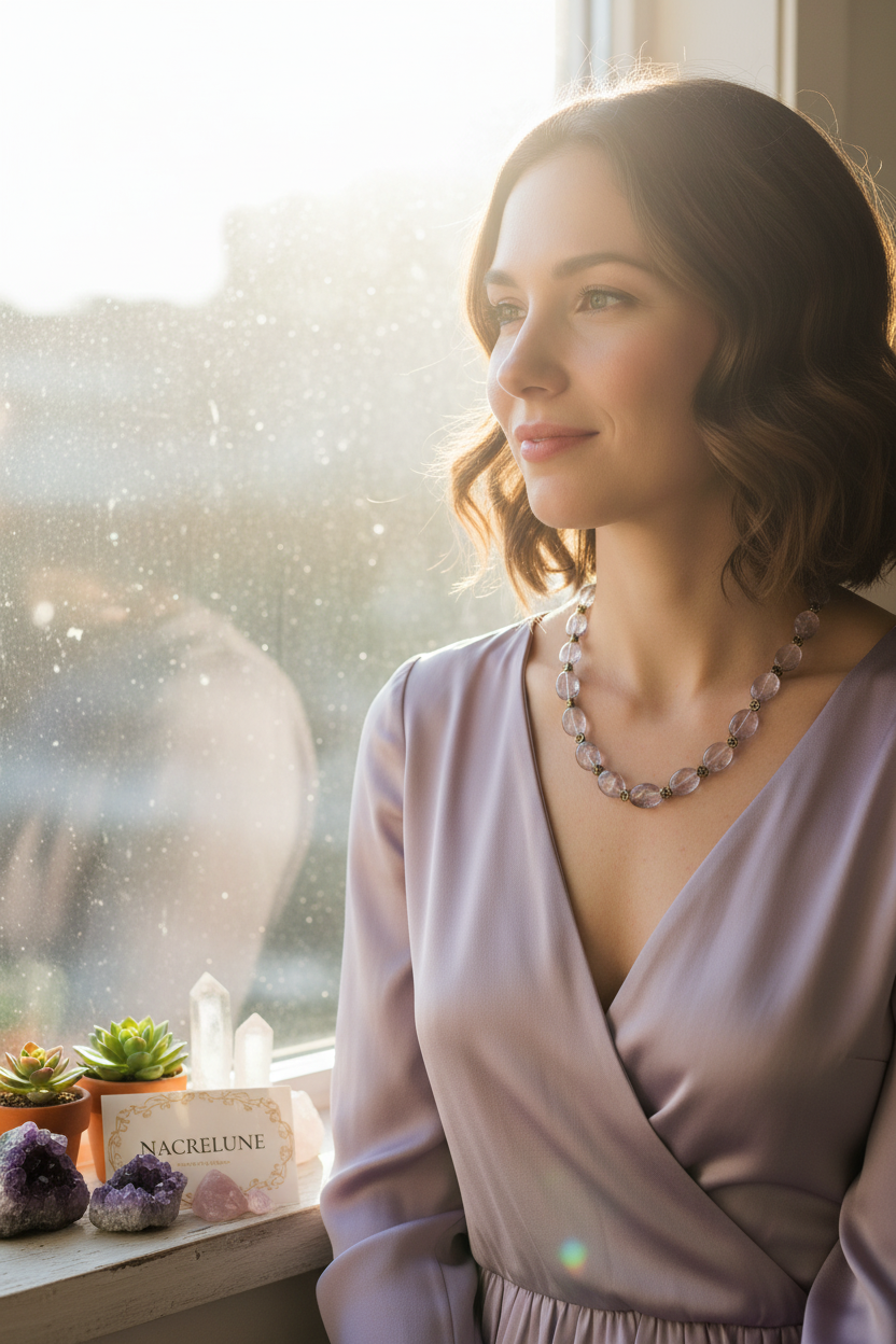 Collier Améthyste nacrelune.com collier