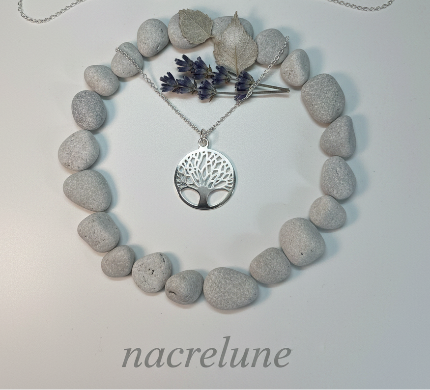 Collier Arbre de Vie en Argent Véritable | Bijou Spirituel – Nacrelune NACRELUNE pendentif
