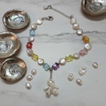 Collier Perles de Nacre Véritable et Strass avec Pendentif Ourson nacrelune.com collier