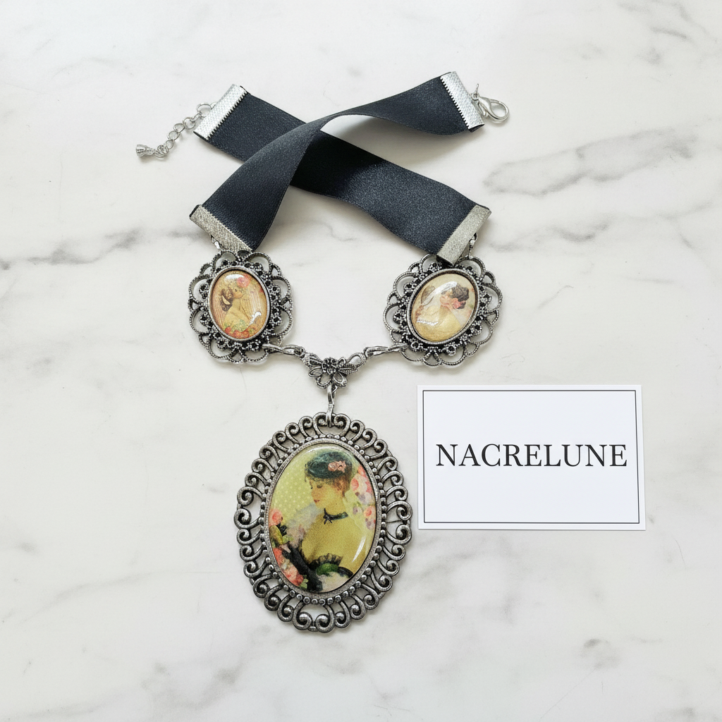 collier avec camées fantaisie nacrelune.com collier