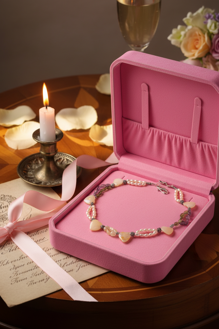 Collier en pierres naturelles coeurs citrines nacrelune.com collier