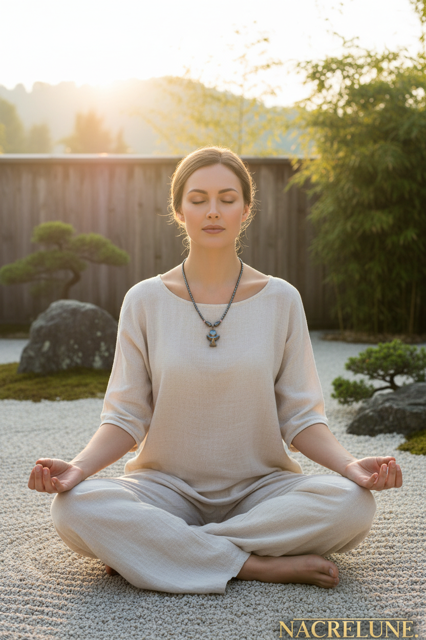 Collier hématite ange gardien zen