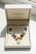 Collier en argent 925 et pierres fines avec opalites nacrelune.com collier