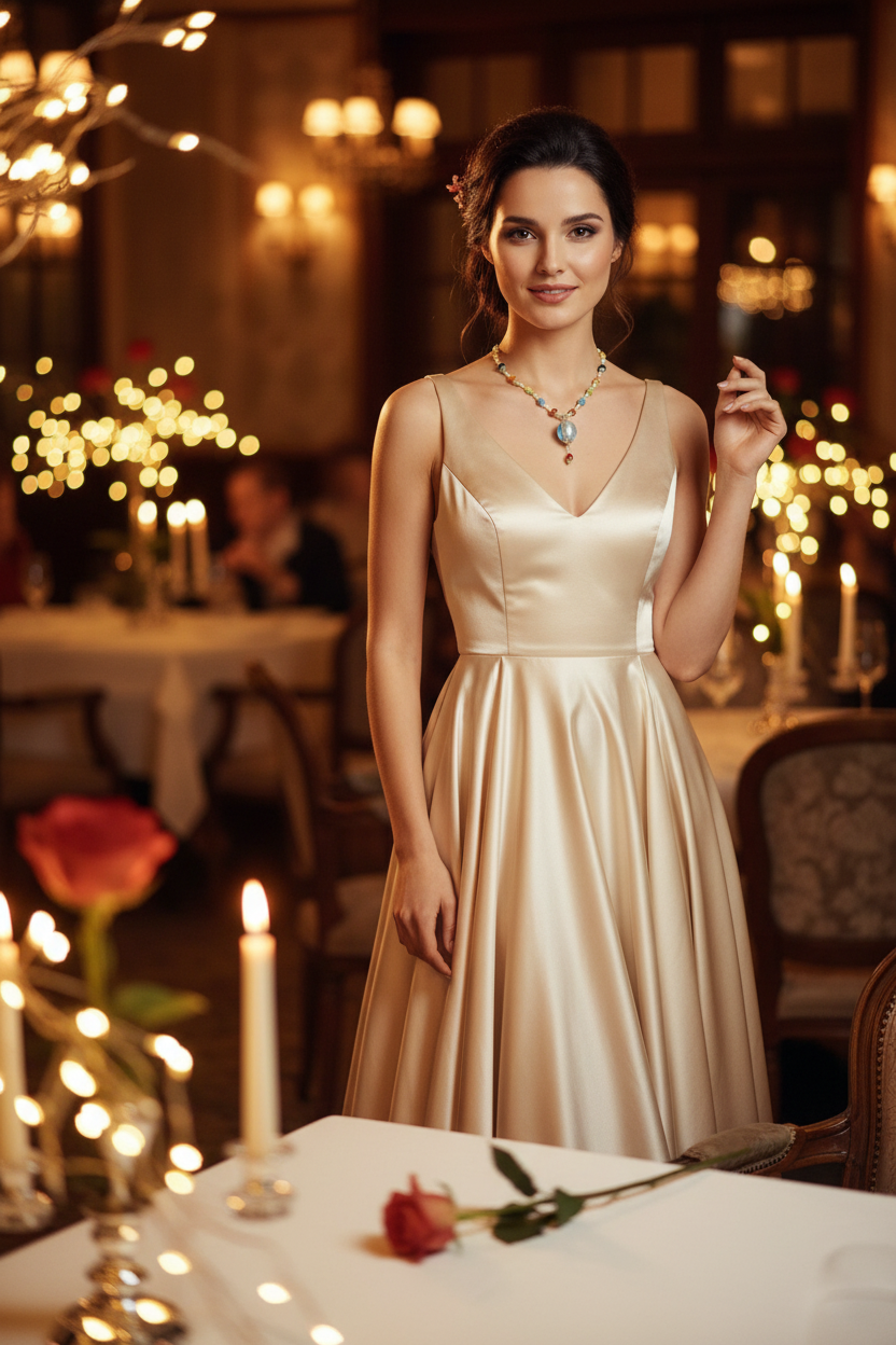 Collier fleuri en perles de verre nacrelune.com collier