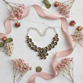 Collier en argent 925 et quartz fumés taillés nacrelune.com collier