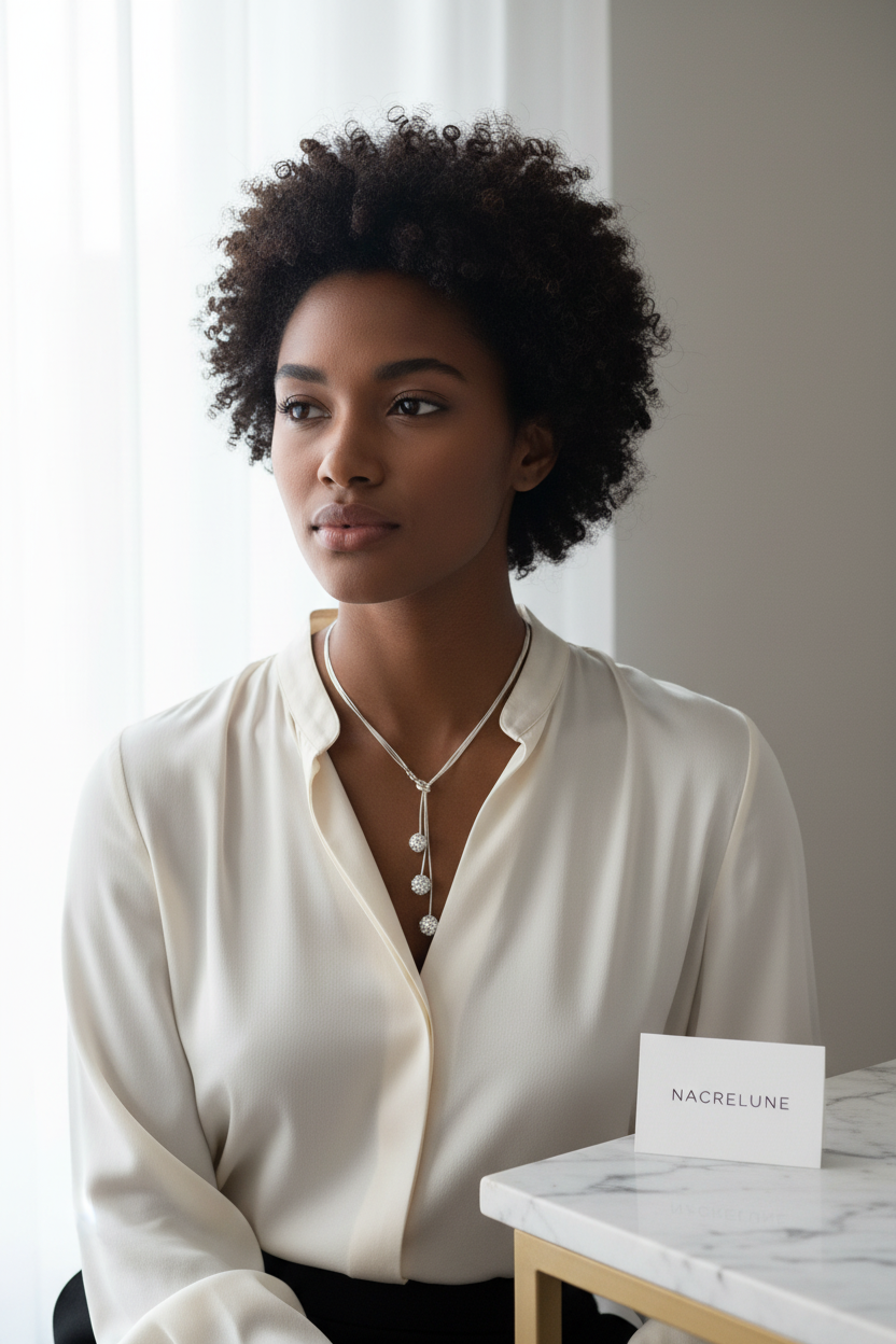 Collier en argent véritable en forme de roses nacrelune.com collier