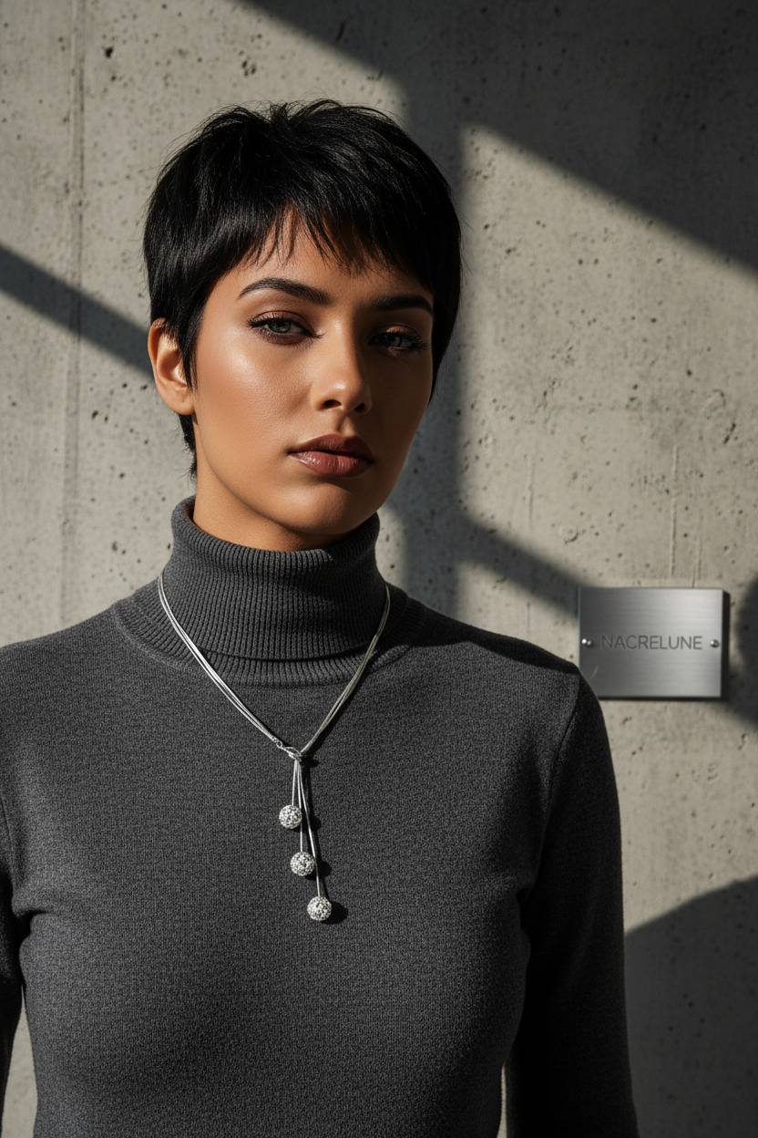 Collier en argent véritable en forme de roses nacrelune.com collier