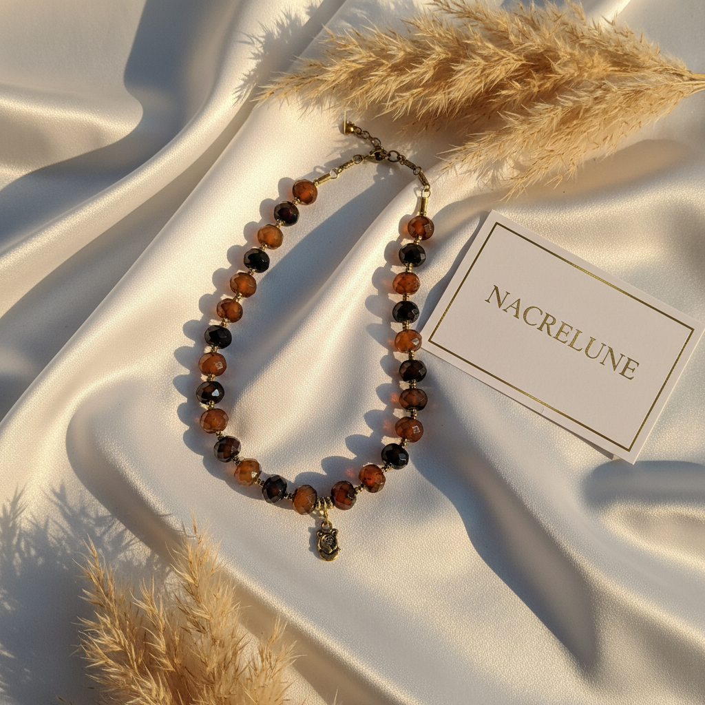 Collier Agate Naturelle nacrelune.com collier