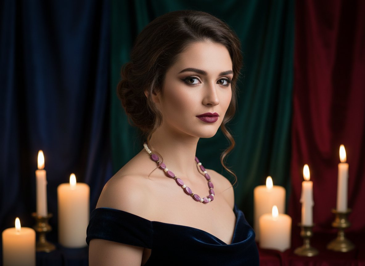 Parure en perles pastilles de nacre nacrelune.com parure