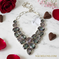 Collier en argent 925 et topazes traitées mystique nacrelune.com collier