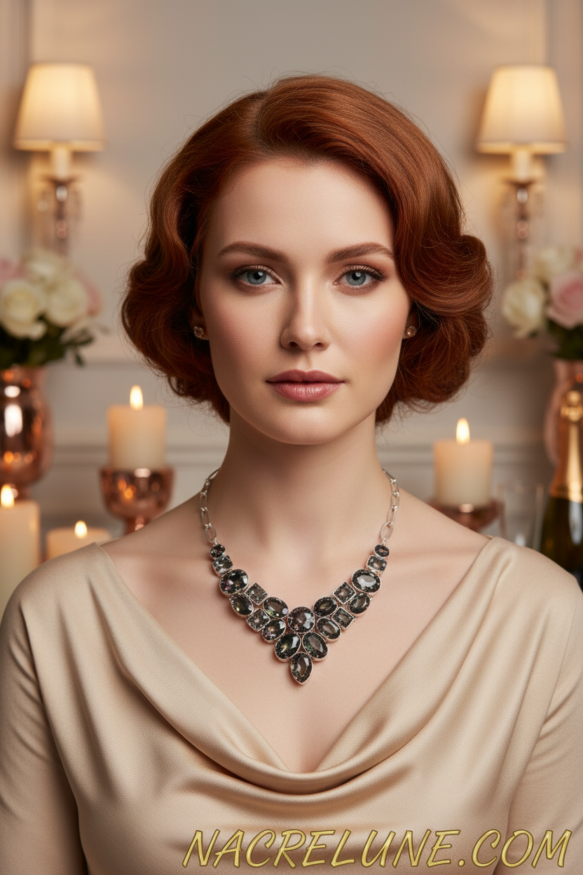 Collier en argent 925 et topazes traitées mystique nacrelune.com collier