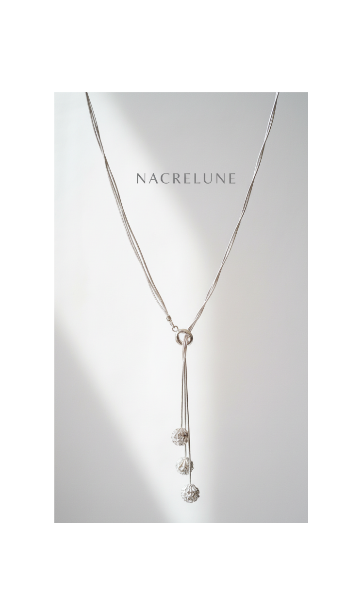 Collier Argent 925 en Forme de Roses - Motif Floral Sculpte | NACRELUNE NACRELUNE collier