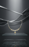 collier en zirconia imitation topazes jaunes